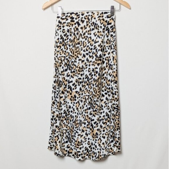 BABATON Only Slip Satin Midi Skirt Leopard 00 Aritzia - Picture 8 of 12